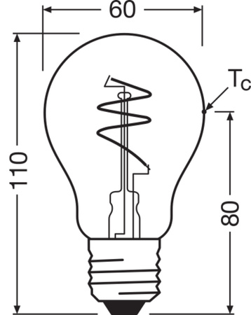 Dekorativní LED žárovka A60 E27 4,9W = 40W 470lm 2200K Warm CRI90 300° Vintage 1906 Osram