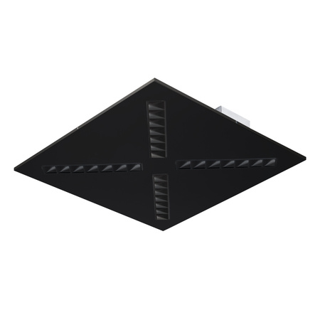 LED panelové stropní svítidlo 21,5 W 60x60 cm 2800 lm 3500 K teplé 80° podhledové černé Kanlux