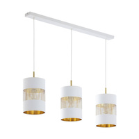 BOGART WHITE Stropní závěsný lustr bílo-zlatý moderní 3xE27 3209 TK Lighting