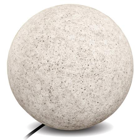 Venkovní zahradní lampa 230V E27 BULLET 40cm Kámen