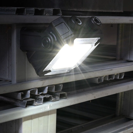 LED multifunkční dobíjecí svítilna 3 barvy světla 20W 1500lm 5000K černá IP67 Videx