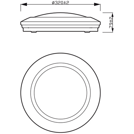 LED Plafond pro povrchovou montáž CINNABAR 17W 2700K 32cm PHILIPS