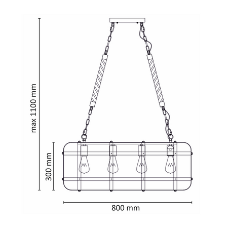 PODLAHOVÁ ZÁVĚSNÁ LAMPA 4xE27 černá-zlatá GOLDLUX (Polux)