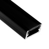 Povrchový Hliníkový Profil pro LED Pásky, Násuvný 1m Černá MINI + Černá Krytka LUMILED