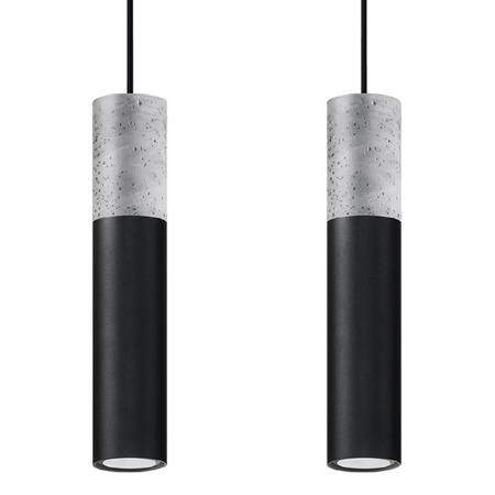 LED závěsné stropní svítidlo BORGIO 2xGU10 Black SOLLUX