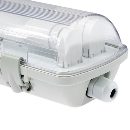 Hermetické Prachotěsné svítidlo 2x T8, G13 IP65 60cm + LED Trubice 9W 6500K LUMILED