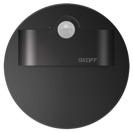 Schodišťové svítidlo LED 1W 10V DC IP20 Matte Black Rueda Short se snímačem pohybu Skoff