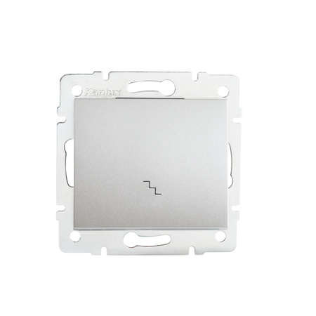 Spínač NO 10A Square Silver LOGI Kanlux