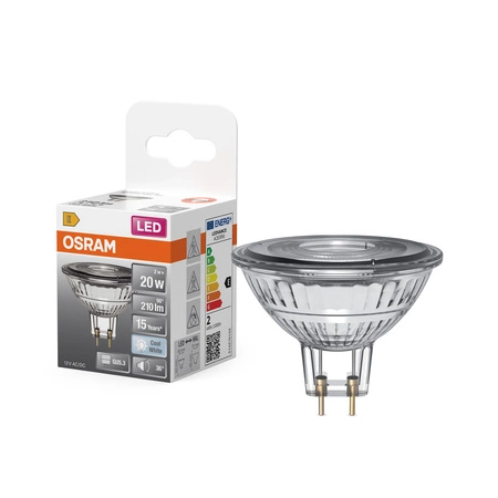 LED žárovka PAR16 reflektor GU10 3,1W = 32W 350lm 6500K studená bílá 120° STAR CLASSIC Osram