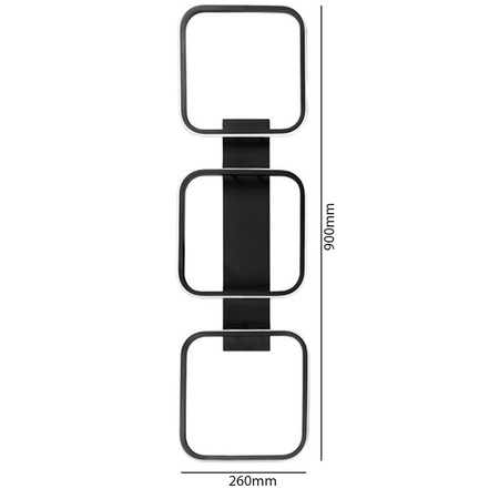 LED lustrová stropní lampa 33W NEBULA CANIS Černá