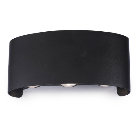 Venkovní nástěnná lampa LED 6W 480lm 3000K Warm Top Down IP54 Black Kobi