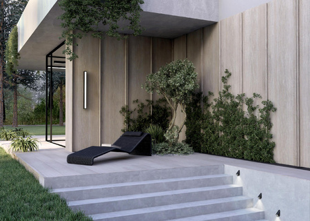 Plafond Oprawa Sufitowa Lampa Ogrodowa Kinkiet Elewacyjny LED 35W 1800lm 3000K Ciepła Black Wodoodporna IP44 OUTLINE LED M 11361 Nowodvorski