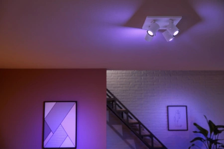 Bílá a barevná ambientní lampa Philips HUE Argenta 4x4,2W Bluetooth Zigbee