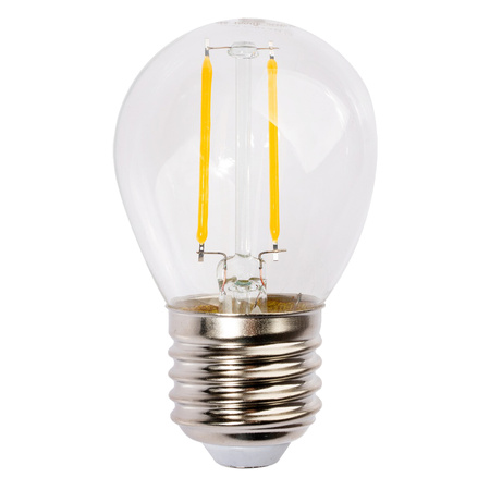 LED žárovka E27 G45 2W = 23W 230lm 3000K Teplá bílá 280° vlákno GOLDLUX (Polux)