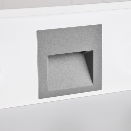 LED schodišťové svítidlo 3W 55lm 4000K neutrální šedá IP44 Q LED Sanico Goldlux