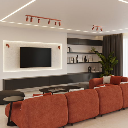 Tuba Spot Reflector Stropní svítidlo 6x GU10 Ochre Red Ring Bittersweet Shimmer SL.1511 Sollux