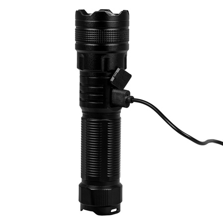 Dobíjecí LED taktická 600lm 10W ruční svítilna Výkonná ZOOM POWERBANK VA0179 VAYOX