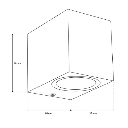 Zahradní nástěnná lampa GU10, čtvercové Černá ALLIUM LUMILED