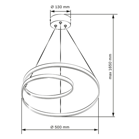 Závěsná lampa 40W 3700lm 4000K neutrální černá ZEFIRA Sanico Goldlux