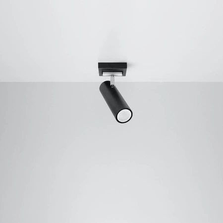 DIREZIONE GU10 Reflector Stropní svítidlo Halogenové svítidlo Pohyblivé černé SOLLUX