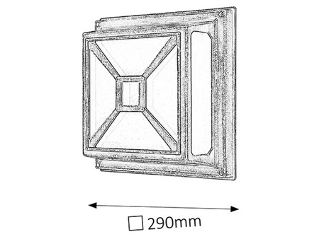 Zahradní svítidlo LED nástěnné svítidlo DARIUS 2xE27 IP54 Stropní čtvercové starožitné zlaté RABALUX