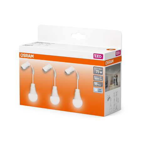 3x LED žárovka pro renovaci 10W 1055lm 4000K neutrální 200° se svorkovnicí Osram