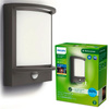 SAMONDRA 3,8W Senzor pohybu 2700K teplá IP44 Antracitová zahradní nástěnná lampa PHILIPS LED