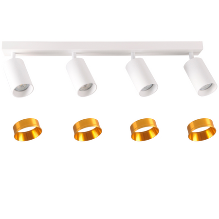 Páskové svítidlo Stropní a nástěnné LED svítidlo 4 x GU10 MARIBEL White GOLDLUX (Polux)