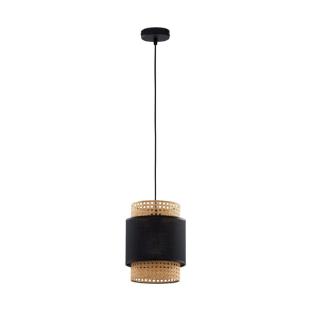 BOHO BLACK Závěsné stropní svítidlo Rattan Hanging Black Boho Style E27 6540 TK Lighting