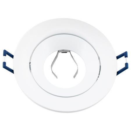 Halogenové zapuštěné stropní kulaté pohyblivé svítidlo bílé GU10