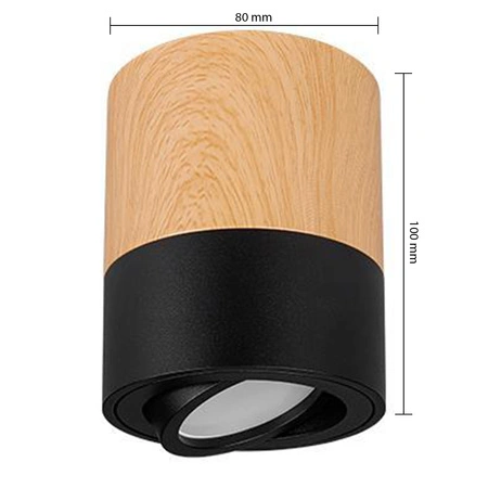 Halogenový reflektorový bodový reflektor GU10 s povrchovou montáží kulatý černohnědý Masterled