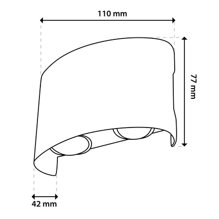 Zahradní nástěnná lampa nahoru a dolů, 4W IP54 UBERO LUMILED