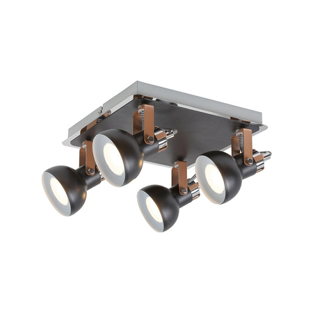 Stropní svítidlo Halogenový reflektor 4x GU10 Black Minimalist Balzac 5612 Rabalux