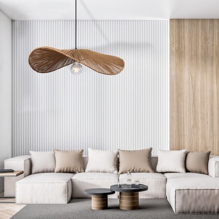 Stropní závěsné svítidlo E27 Beige BAMBOO NATURAL Sanico Goldlux