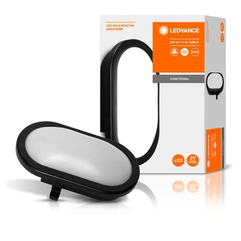 LED nástěnné svítidlo 11W 4000K IP54 Hermetické venkovní černé BULKHEAD LEDVANCE