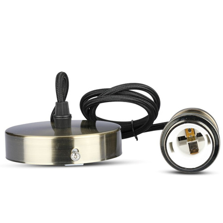 Závěsné svítidlo E27 Kovové stínidlo Mosaz VT-7555 V-TAC