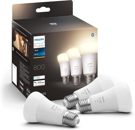 3x LED žárovka E27 A60 9 W 2700 K teplá bílá Philips Hue White Bluetooth ZigBee