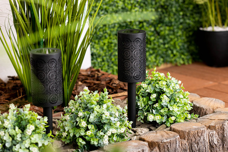 Solární zahradní lampa LED Driving Torch 39cm IP44 Dusk Sensor