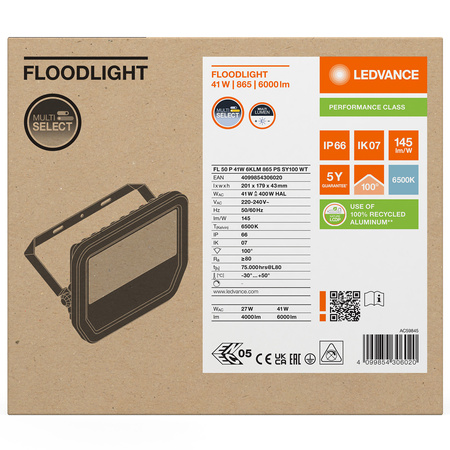 LED reflektor 41W 6000lm 6500K IP66 bílý LEDVANCE reflektor