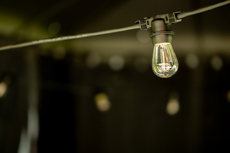 Venkovní zahradní girlanda světelný řetěz 10m 10xE27 LED 1.3W Kobi