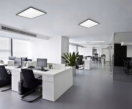 LED panelové stropní svítidlo 40W 3200lm 4000K neutrální zavěšené čtvercové černé Lumio Masterled