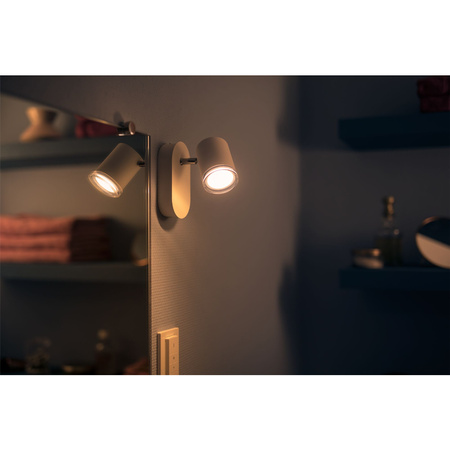 Koupelnové bodové světlo LED nástěnné svítidlo Spot Adore White 5W IP44 CCT PHILIPS HUE Bluetooth + stmívač