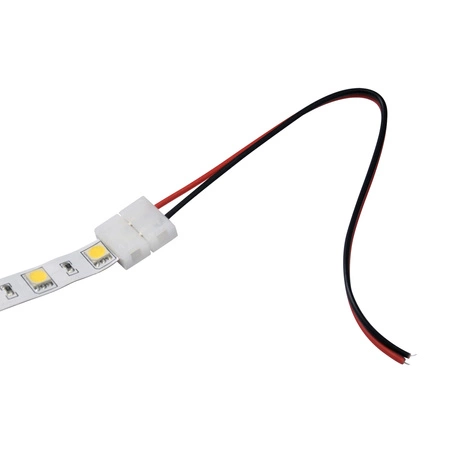Konektor pro LED pásky Flexibilní jednostranný 2pin 2pin 10mm Bílý Sanico Goldlux