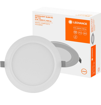 Zapuštěný LED panel 6W 4000K DOWNLIGHT Slim DN105 LEDVANCE kulatý