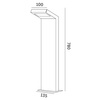 Venkovní LED zahradní lampa stojící INDUO S 10W 4000K IP54 78cm KOBI