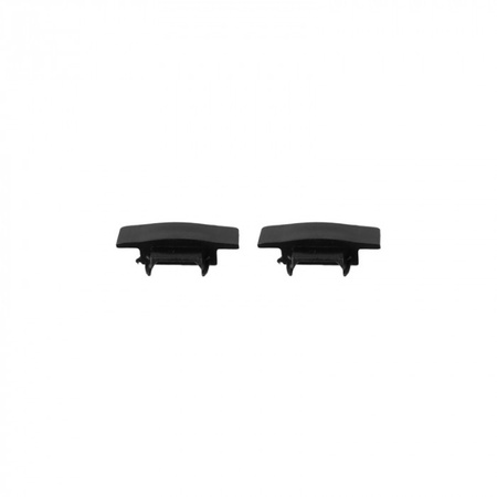 Hliníkový zapuštěný LED profil černý 1m s matným difuzorem pro LED pásky + krytky Ecolight řady P