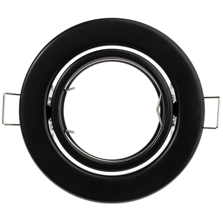 Halogenová Podhledové svítidlo GU10, MR16 Nastavitelná Kulatá Černá Plech AURELI LUMILED