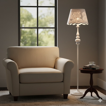 Stojací lampa Fabrizia 1xE27 bílá 150cm - GOLDLUX (Polux)