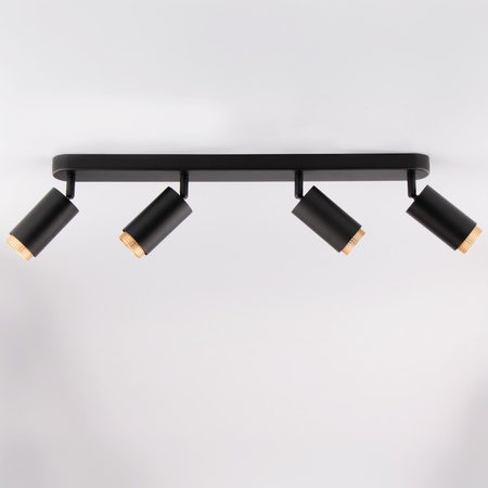 Reflektorové stropní svítidlo 4x GU10 ELIGIS Black LUMILED