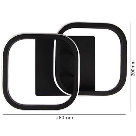 LED lustrové stropní svítidlo 16W NEBULA GEMINI Black